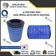 MTTP A-2778 Hino Profia Air Filter PU Injection Heavy-Duty 17801-2960 11'' X 14'' Lorry Lori Filter 