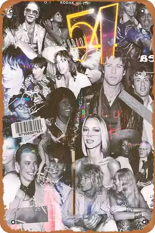 Studio 54 Poster 12" X 8" Vintage Metal Tin Sign Home Decor Garage Man Cave Wall Art.