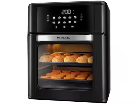 Mondial Afon-12L-Fb Black 12L Oil-Free Electric Air Fryer Oven - 220V