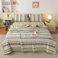 Light and breathable Japanese plaid thin quilt Queen/King/Super King Quilt
