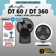 【ALPHA Motto DT60/DT360】Desk Fan / Kipas Meja / Adjustable Angle / Silent Operation / Office Use / Q