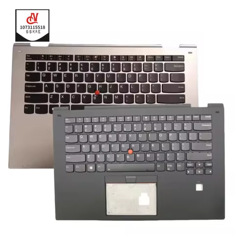 New US English Backlit Keyboard With Shell Palmrest Upper Case for Lenovo ThinkPad X1 Yoga 2nd Gen B