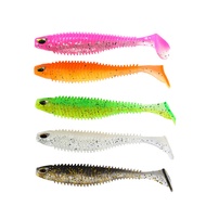 Lure Soft Bait 6.5cm 7.5cm Two-Color Threaded Fish T-Tail Full Set Q90H
