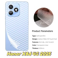 Carbon Fiber Back Film For Honor X8d 4G 2025 Matte Carbon Fiber Screen Protector For Honor X8 a b c 