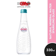 evian Sparkling Natural Mineral Water - Glass 330ml