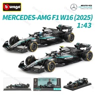 Bburago 1:43 Mercedes AMG 2025 W16 E Performance F1 Formula Car Die Cast Vehicles Collectible Model 