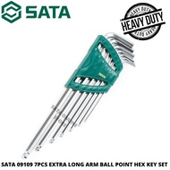 SATA 09109 7PCS EXTRA LONG ARM BALL POINT HEX KEY SET / HEX KEY / ALLEN KEY / HEXAGON KEY / HEX KEY 