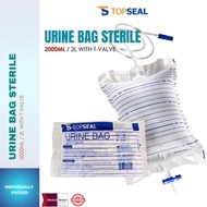 TOPSEAL URINE BAG WITH T-VALVE 2000 ML