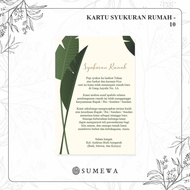 Kartu Ucapan Syukuran Rumah Baru / Kartu Selamatan Rumah Baru - 10