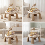 Baby Activity Table with Piano Double-Sided Crab Activity Table Toy Musical Interactive for Babies, 