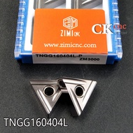 10Pcs TNGG160404L-P ZM3000 TNGG 160404L โลหะเซรามิคเม็ดมีดกลึง CNC ใบมีดเครื่องกลึงโลหะ CNC ใส่คาร์ไบด์ใช้ MTJNL/MTJNR
