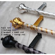 Full set curtain rod, iron curtain rod, complete set