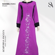 JUBAH MUSLIMAH - Bersulam, 9 warna | SANABEL #12612