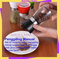 Rotary Spice Seed Grinder Tool Ground Pepper Becomes Fine Glass Pepper Grinder Manual Glass Kartika 