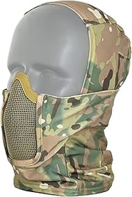 Tactical Balaclava Mesh Mask Ninja Style with Full Face Protection Airsoft Painball Mask Waterproof 