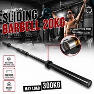 CoreNation Sliding Barbell Professional 20KG | Barbell Barbell Weight Lifting Gym High Grade Steel M