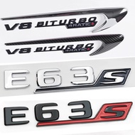2024 NEW 3D Letters For Cars Mercedes E63S AMG W212 W213 Rear Trunk Sticker Fender Trim Badge V8 Biturbo 4matic Emblem Logo Accessories