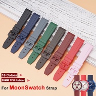 20mm TPU silicone watch band For omega x moonswatch Rolex water Ghost Watch Band