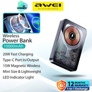 Awei P154K 10000mAh Powerbank 20W Fast Charging Power Bank 15W Magnetic Wireless Pawer Bank Mini Awe