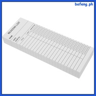 50pcs List Library Cards: Reading Paper Book Tracker Cards for School - Writing List Bookmark for Re