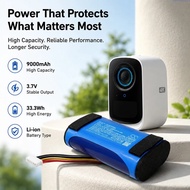 3.7V 9000mAh/10000mAh Replacement Home Security Camera Battery for Eufy 4G LTE Outdoor S300 eufyCam 
