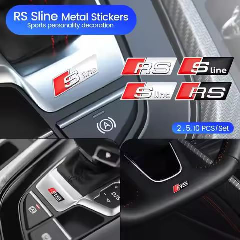1Pcs Car Aluminium Alloy Steering Wheel Emblem Sticker For Audi A6 Q3 A3 B5 B6 B7 B8 B9 Q7 8P 8V 8L 