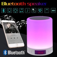 LED Alarm Clock with Wireless Bluetooth Speaker Touch Sensor LED Bedside Lamp