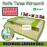 ROCKWOOL MEDIA TANAM HIDROPONIK 1 BAL BALL BALE ISI 12 SLAB MERK GRODAN