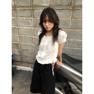 Baby doll shirt with drawstring - Aufra studio