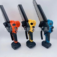 ST-🚤Cross-Border Mini6Inch8Inch Lithium Battery Electric Chain Saw Electric Display Oiler Small Link Small Single-Handle