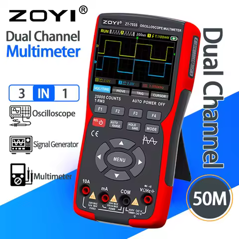 ZT-703S oscilloscope multimeter ZOYI ZT-703S Upgrade 50MHz Handheld Digital Oscilloscope Multimeter 