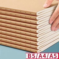 Lined Notebook Kraft Cover A4/A5/B5 36Sheets Journal Notepad Stationery School Writing Supplies A4 N