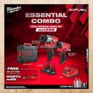 MILWAUKEE M12 FUEL ESSENTIAL COMBO (M12 FPP2A2-402X + 48-22-1505 + MYSTERY GIFT)