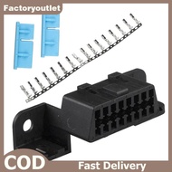FCMY OBD2 16Pin Connector OBD2 OBD 2 16Pin Female Angle Connector OBD Female Wire Soets OBDII Connec