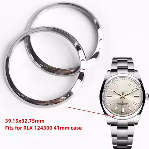 39.15mm Quality Watch Parts Stainless Steel Silver Watch Bezel for Rolex 124300 41mm Case Aftermarke