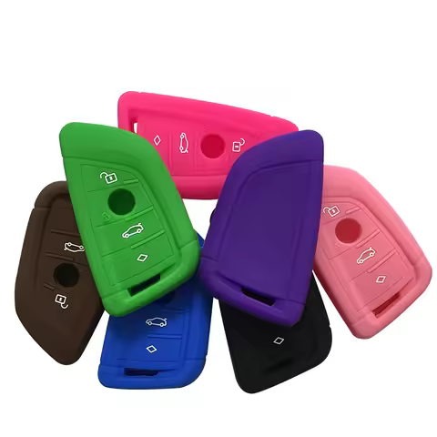 Silica Gel Car Key Case Cover for BMW X1 X3 X5 X6 Series 1 2 5 7 F15 F16 E53 E70 E39 F10 F30 G30 Key