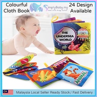 SIMPLYBABY Baby Soft Cloth Book Fabric Early Learning Education Kids Toddler Numbers Colour Animals 