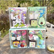 Stempel Roller Anak Karakter Lucu – Mainan DIY Sanrio Unicorn Dinosaurus Stella Lou
