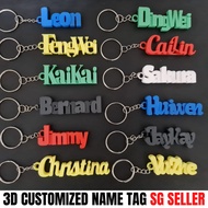 3D Custom Name Tag Keychain | Customized & Personalized | 3D Printed Gift, Souvenir, Accessories, Je