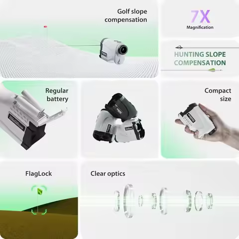 Gogogo Sport Vpro GS24 Golf & Hunting Laser Rangefinder, 7X Magnification