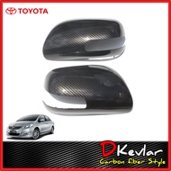 ฝาครอบกระจก VIOS GEN2 2007-2012 Yaris ปี 2006-2013 Altis ปี 2008-2013  D-Kevlar Duke Shop ครอบกระจกเ