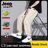 JEEP SPIRIT Waterproof Pants Men's Leg Tight Casual Pants