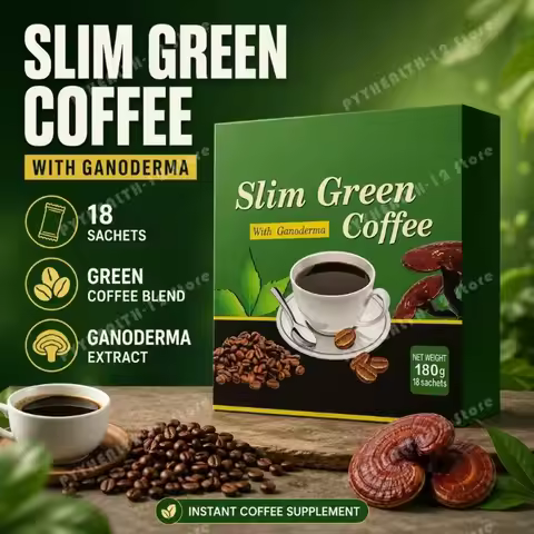 Slim Green Coffee Ganoderma Green Tea Extract L Carnitine Garcinia Ginseng Guarana Instant Coffee Su