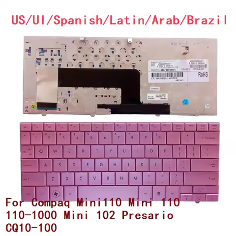 New US UI Spanish Latin Arab Brazil Laptop Keyboard For HP Compaq Mini110 Mini 110 110-1000 Mini 102