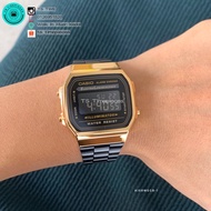 🎈 Vintage Classic Black Gold Unisex Watch A168WEGB-1B / A168WEGB-1