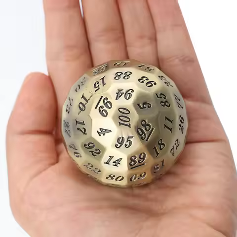 1pcs 45mm 100 Sided Dice Giant Ancient Metal Dice D100 Dice DND Role Playing Table Games Pathfinder