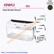 MESIN - Deli 9935 Paper Shredder - Manual Paper Shredder
