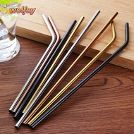WOLFAY Drinking Straw Metal Reusable Washable Straight Bend