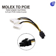 Molex to 6 pin pcie molex to pcie dual adapter cable