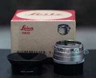 Leica Summilux 35mm f1.4 v1 steel rim with original hood, filter and matching packing